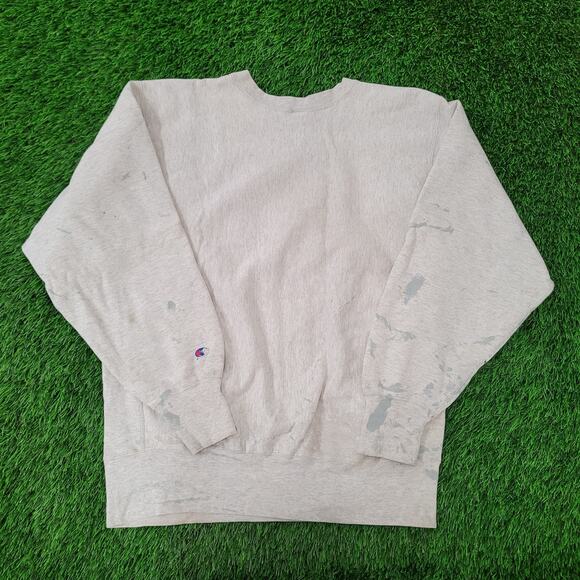 Vintage 80s Marquette Sweatshirt L/XL 23x24 Boxy Champion - Picture 2 of 16